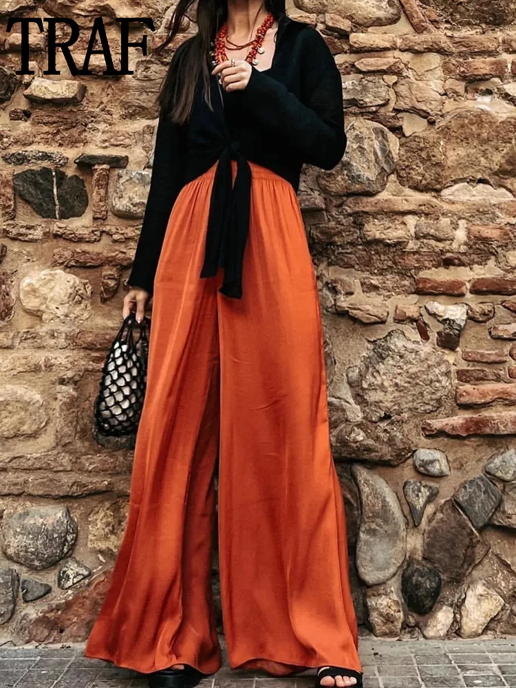 TRAF 2022 Women Pants Sets High Waist Wide Pants Casual Baggy Streetwear Pants Female Summer Pleated Wide Leg Trousers Woman
TRAF 2022 Women Pants Sets High Waist Wide Pants Casual Baggy Streetwear Pants Female Summer Pleated Wide Leg Trousers Woman
