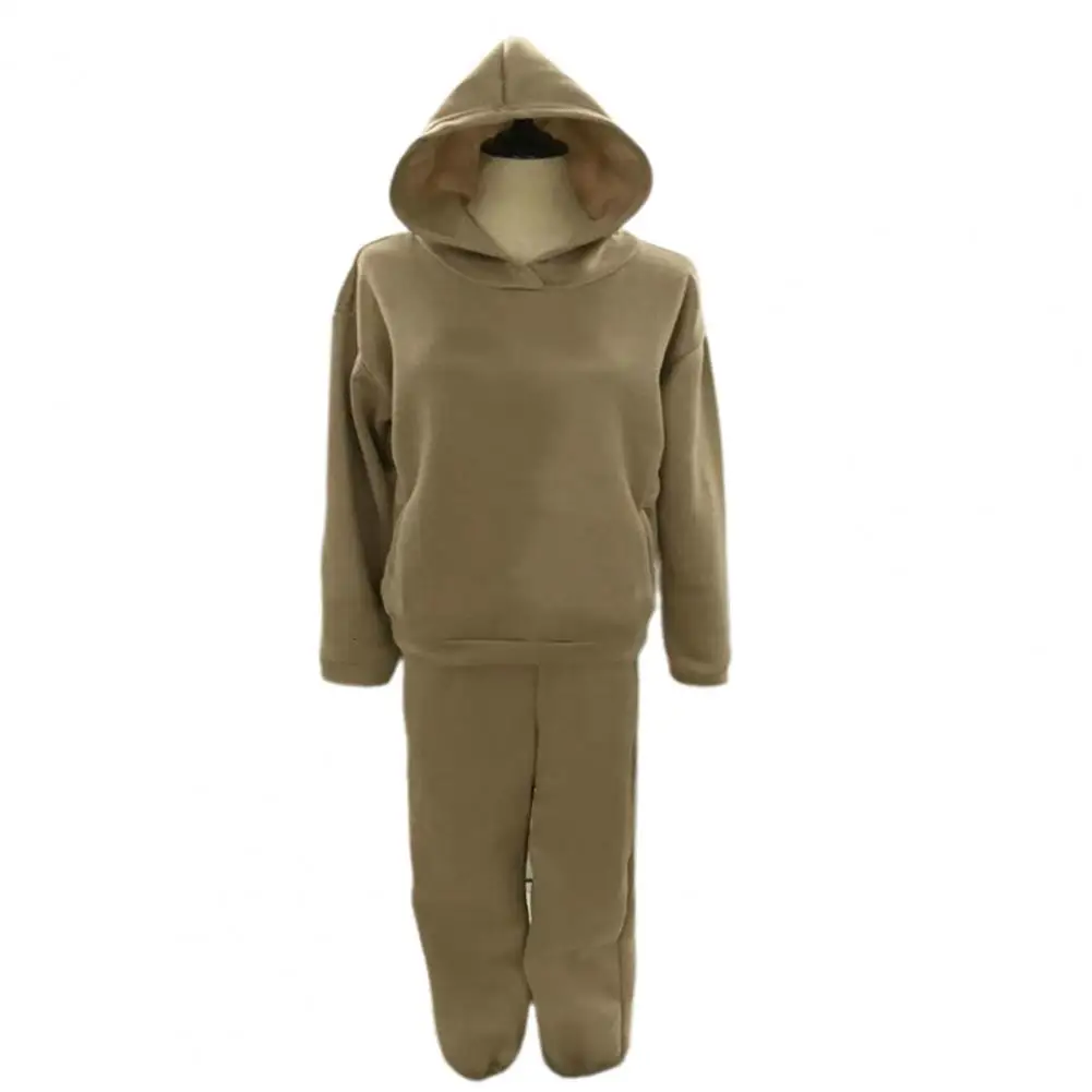 Women Sweatshirt Trousers Set Cozy Women's Winter Tracksuit Set Soft Hoodie Elastic Waist Pants Warm Casual with Pockets Women
Women Sweatshirt Trousers Set Cozy Women's Winter Tracksuit Set Soft Hoodie Elastic Waist Pants Warm Casual with Pockets Women