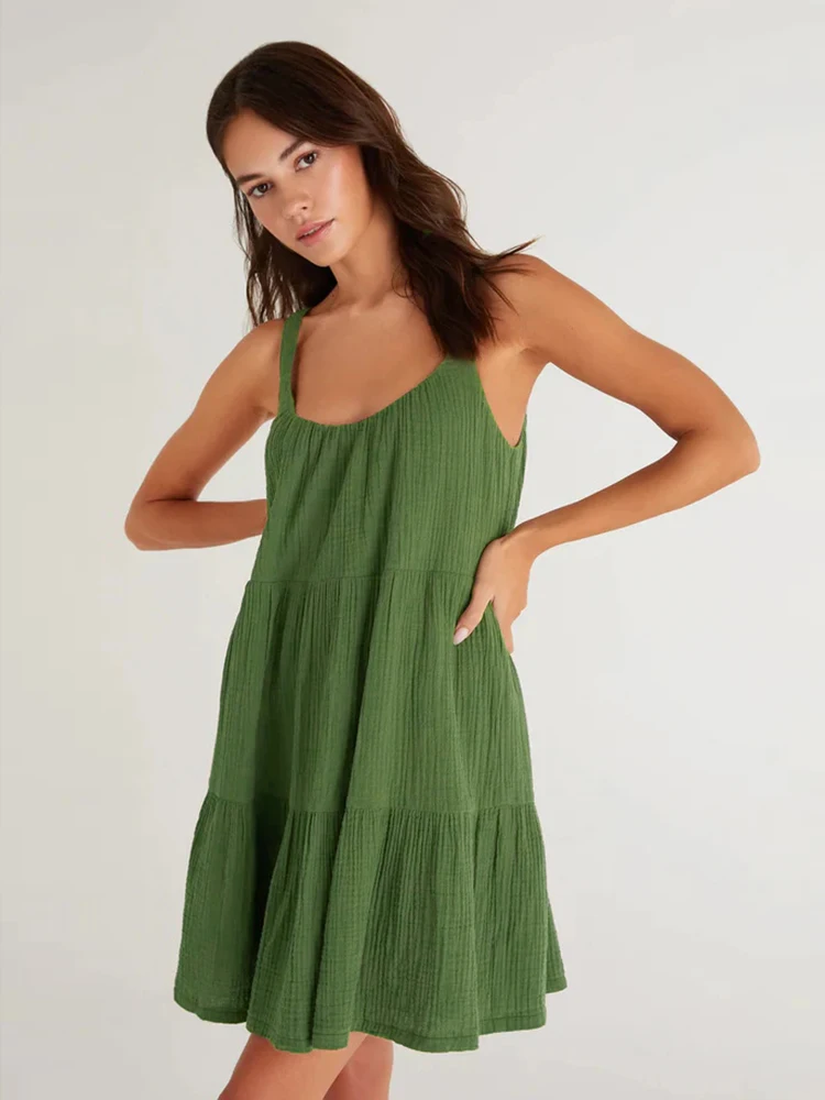 Hiloc Green Pleated Cotton Dresses Sleeveless Sexy Sleepwear Lovely Blue Night Dress Women Nightgowns Spring Woman Dress 2023
Hiloc Green Pleated Cotton Dresses Sleeveless Sexy Sleepwear Lovely Blue Night Dress Women Nightgowns Spring Woman Dress 2023