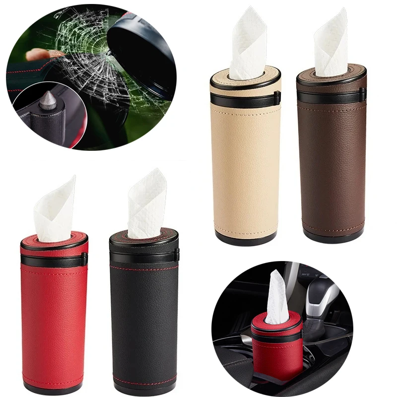 Multifunction Car Tissue Box Cover Holder Auto Round Paper Tube Safety Broken Window Tissue Cup Auto Interior Accessories
Multifunction Car Tissue Box Cover Holder Auto Round Paper Tube Safety Broken Window Tissue Cup Auto Interior Accessories