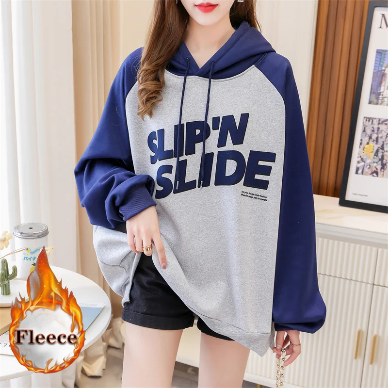 autumn winter fleece warm hoodies women harajuku letter Velvet thicken Sweatshirt korean Long Sleeve oversized hoodie Streetwear
autumn winter fleece warm hoodies women harajuku letter Velvet thicken Sweatshirt korean Long Sleeve oversized hoodie Streetwear