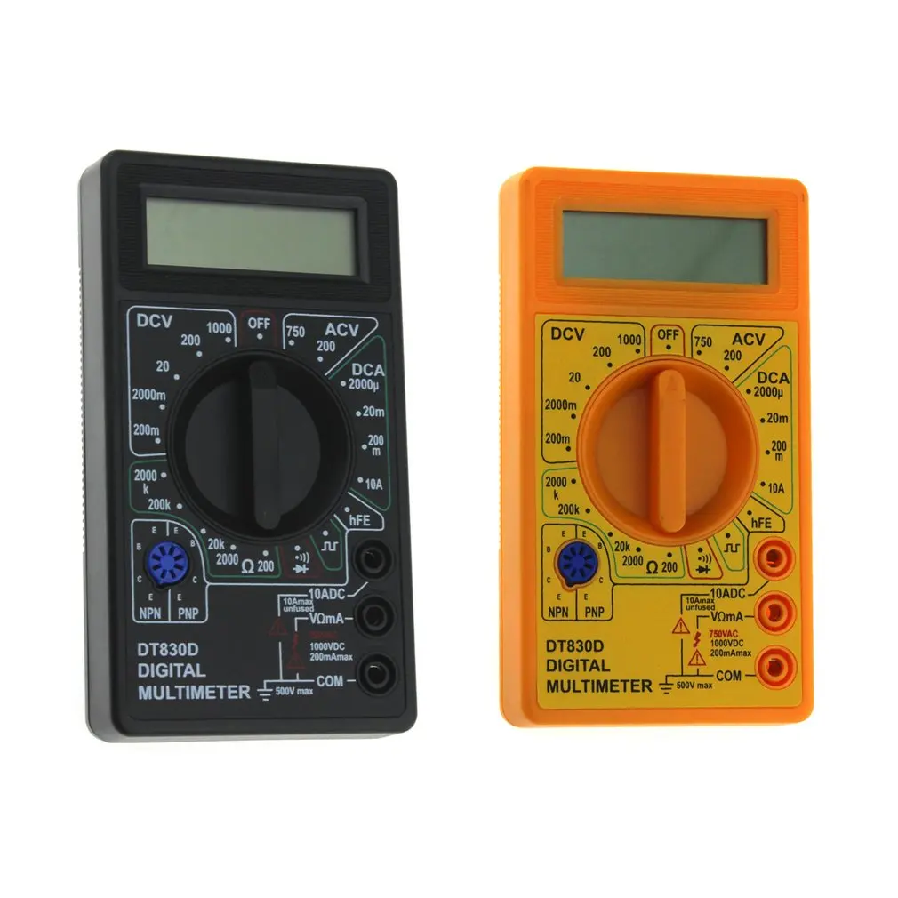 DT-830D Мини карманный ЖК цифровой мультиметр 1999 отсчетов AC/DC Вольт Ампер Ом диод hFE