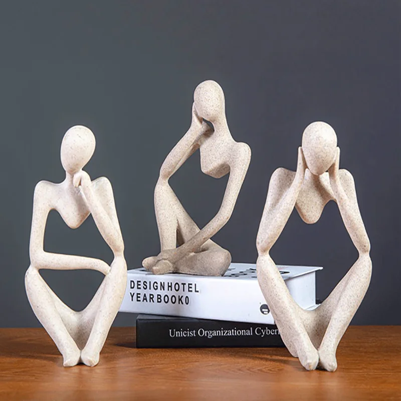 

Modern Abstract Statues Resin Thinker Figurine Office Home Decoration Ornament Character Sculpture For Interior