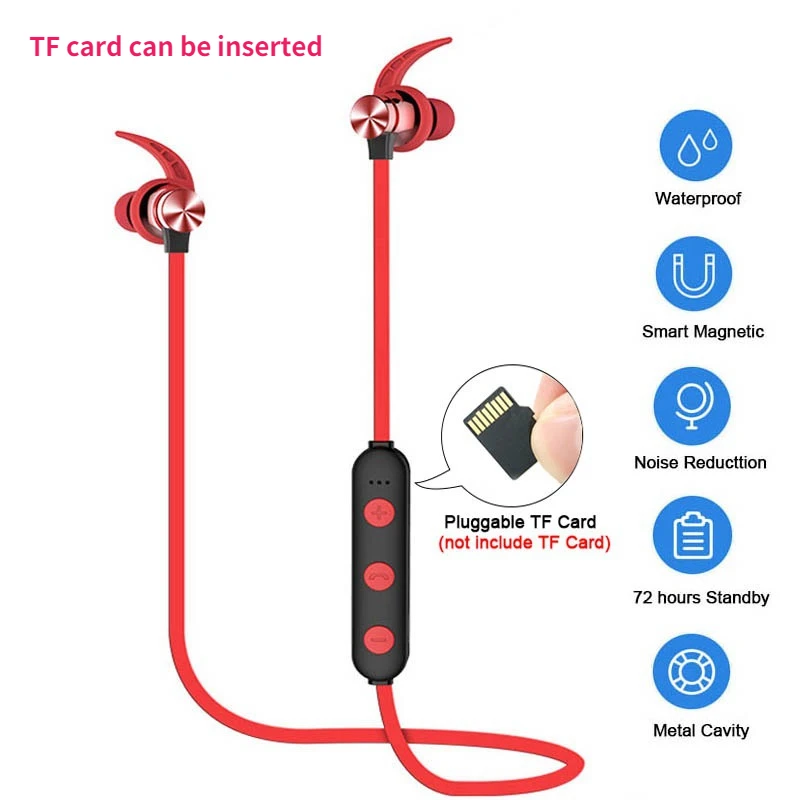 Спортивные Bluetooth-наушники XT22, магнитная беспроводная гарнитура с поддержкой TF SD-карты, стерео басы, водонепроницаемые наушники
Спортивные Bluetooth-наушники XT22, магнитная беспроводная гарнитура с поддержкой TF SD-карты, стерео басы, водонепроницаемые наушники