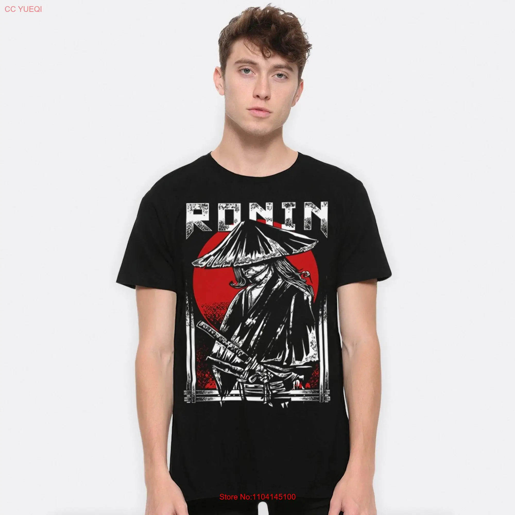 Ronin футболка японского искусства 100 хлопок мужские и женские размеры Длинные или