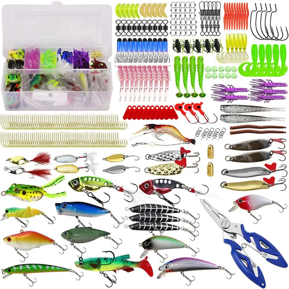 301PCS Fishing Lures Suit Tackle Box Bass Fishing Baits Including Kit For Lures Hooks Line Cutter Jig Head For Bass Trout Salmon
301PCS Fishing Lures Suit Tackle Box Bass Fishing Baits Including Kit For Lures Hooks Line Cutter Jig Head For Bass Trout Salmon