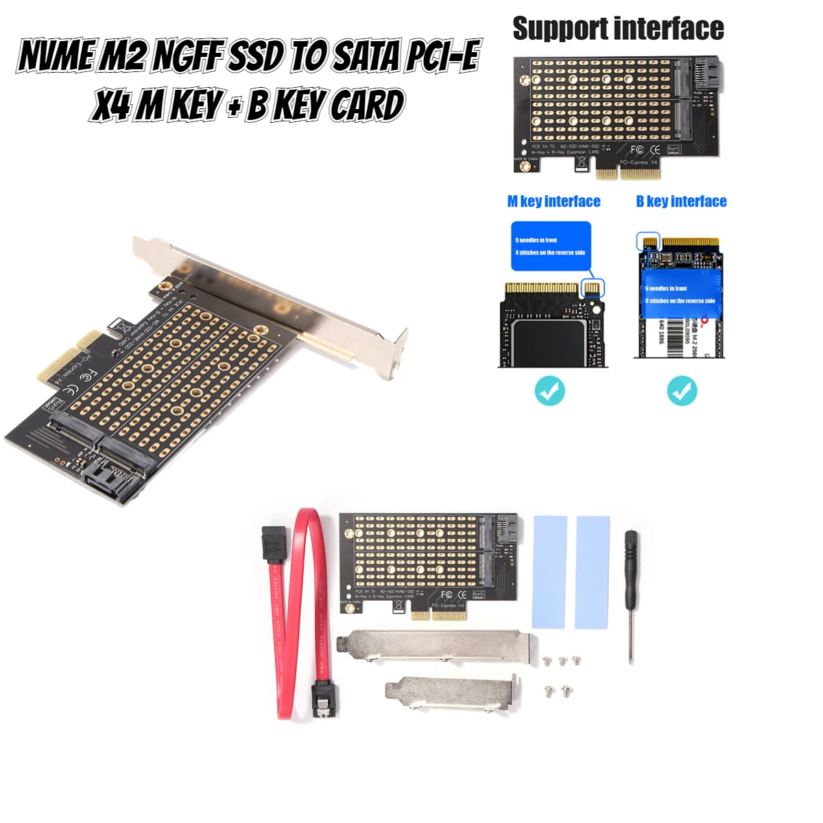 Плата PCIe к M2/M.2, адаптер M2 NGFF SSD M2 PCIE 3,0 X4 к SATA M Key + B Ключ, плата расширения, компьютерные аксессуары
Плата PCIe к M2/M.2, адаптер M2 NGFF SSD M2 PCIE 3,0 X4 к SATA M Key + B Ключ, плата расширения, компьютерные аксессуары