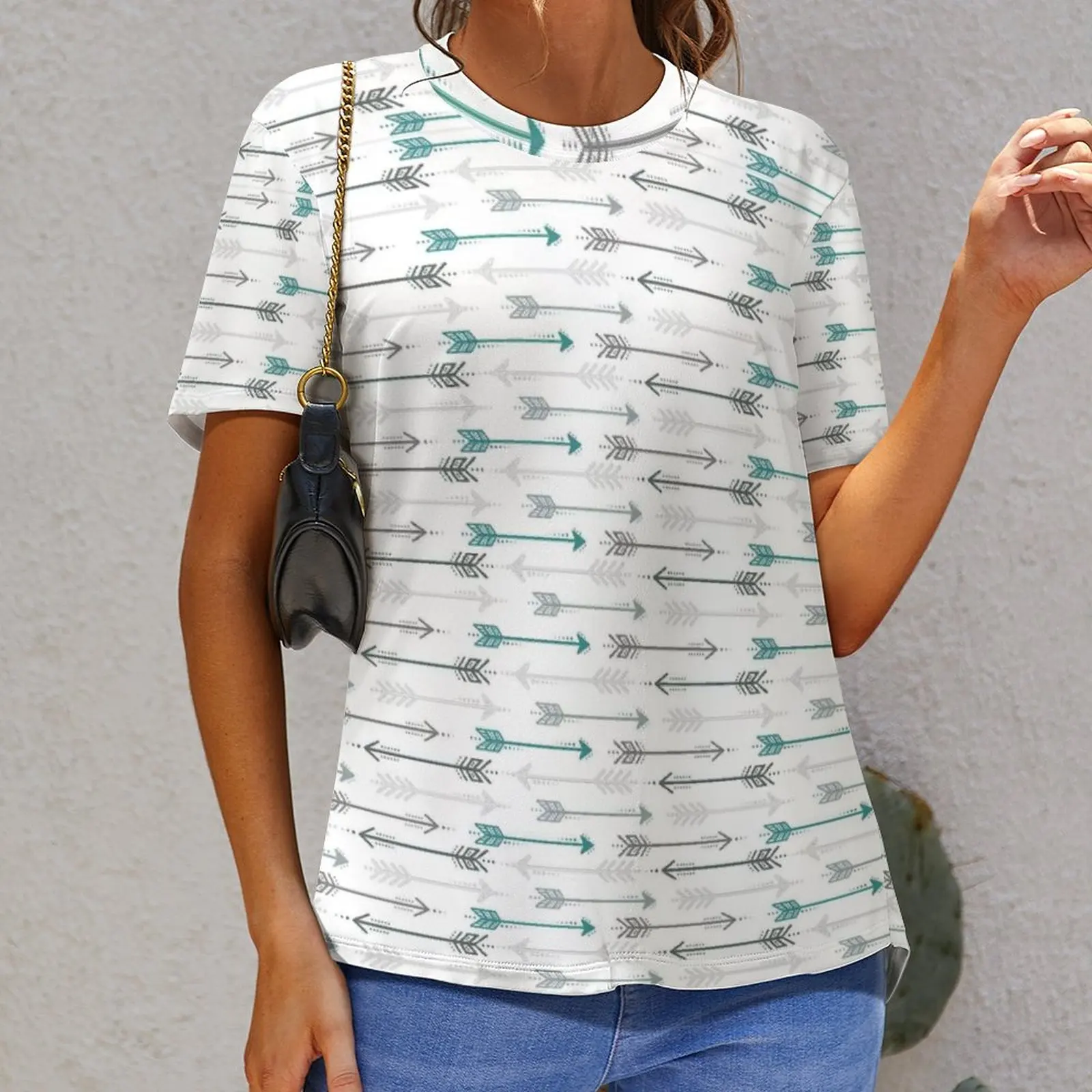 Retro Arrow Pattern in Horizontal Line Heading to Opposite Directions Art Print Graphic Vintage Tshirt High Quality Travel USA
Retro Arrow Pattern in Horizontal Line Heading to Opposite Directions Art Print Graphic Vintage Tshirt High Quality Travel USA