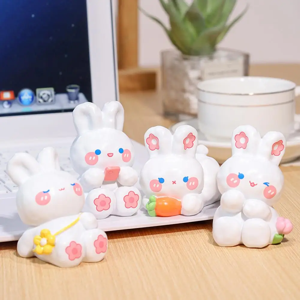 

Rabbit Ornament Cute Smooth Surface Beautifully Girls Bedroom Desktop Ornament Home Decoration Bunny Figurine Bunny Statue