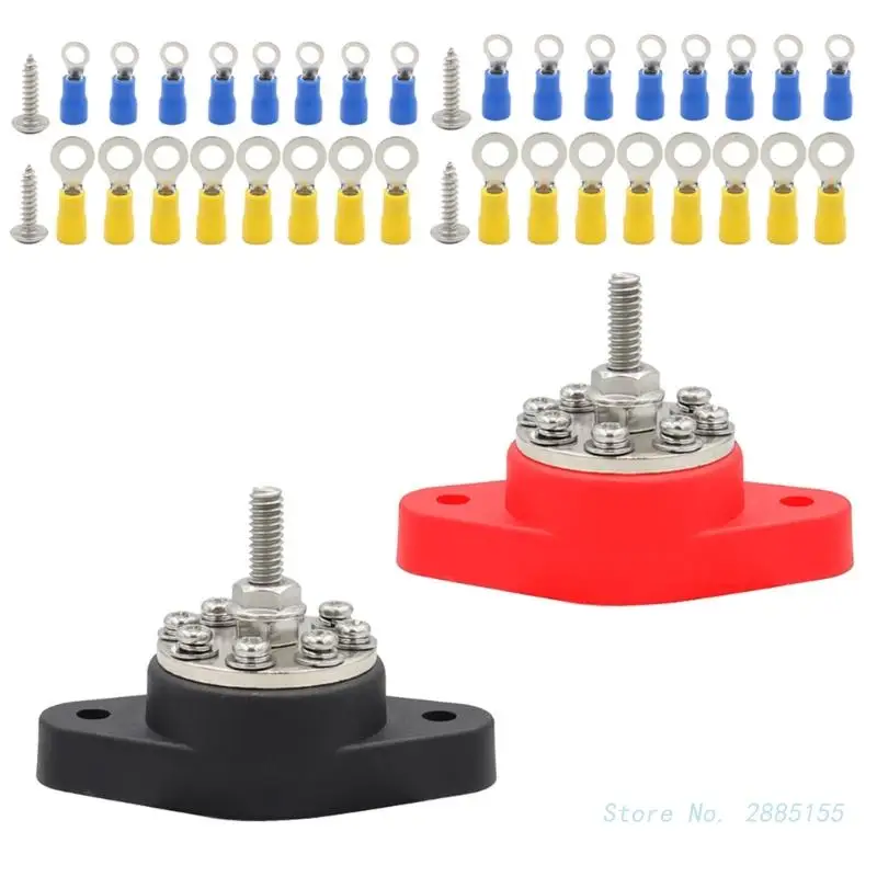 M6 M10 Terminal Block Studs Bus Bar 3/8" 1/4" BusBar Positive Negative Heavy Duty Power Distribution Stud for Truck
M6 M10 Terminal Block Studs Bus Bar 3/8" 1/4" BusBar Positive Negative Heavy Duty Power Distribution Stud for Truck