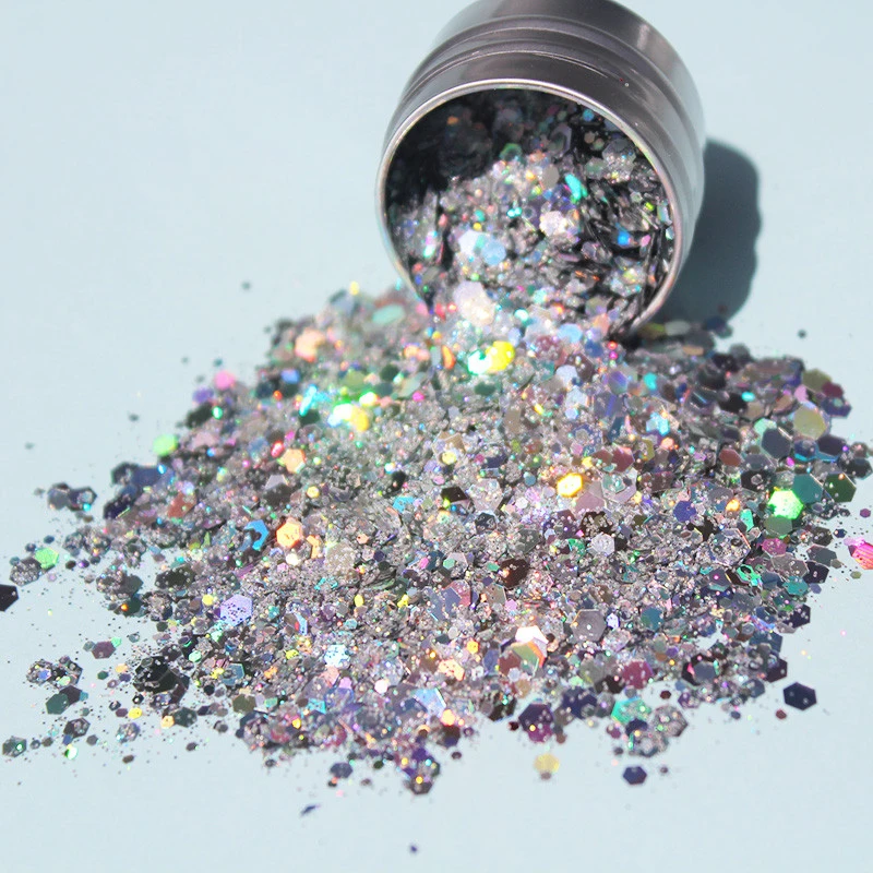 1 Box Holographic Nail Glitter Laser Silver Mixed Hexagon Chunky Glitter Iridescent Flakes Slices Chrome Nail Art Glitter Sequin
1 Box Holographic Nail Glitter Laser Silver Mixed Hexagon Chunky Glitter Iridescent Flakes Slices Chrome Nail Art Glitter Sequin