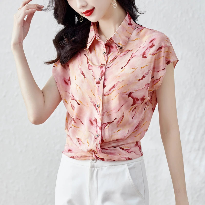 Chikichi Silk Short Sleeve Shirt Women 2022 Summer New Korean Style Fashion Doll Collar Ladies Chiffon Top Women Blouses
Chikichi Silk Short Sleeve Shirt Women 2022 Summer New Korean Style Fashion Doll Collar Ladies Chiffon Top Women Blouses