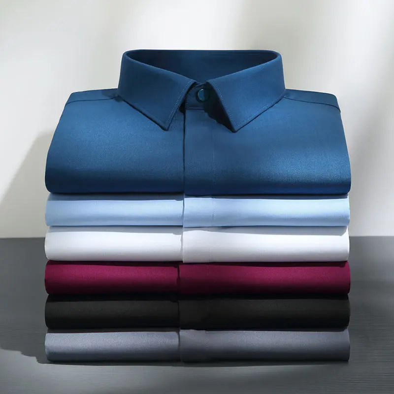 Men's Business Shirt Bamboo Fiber Dark Placket Solid Color Business Casual Workwear Long Sleeve Shirt Men
Men's Business Shirt Bamboo Fiber Dark Placket Solid Color Business Casual Workwear Long Sleeve Shirt Men