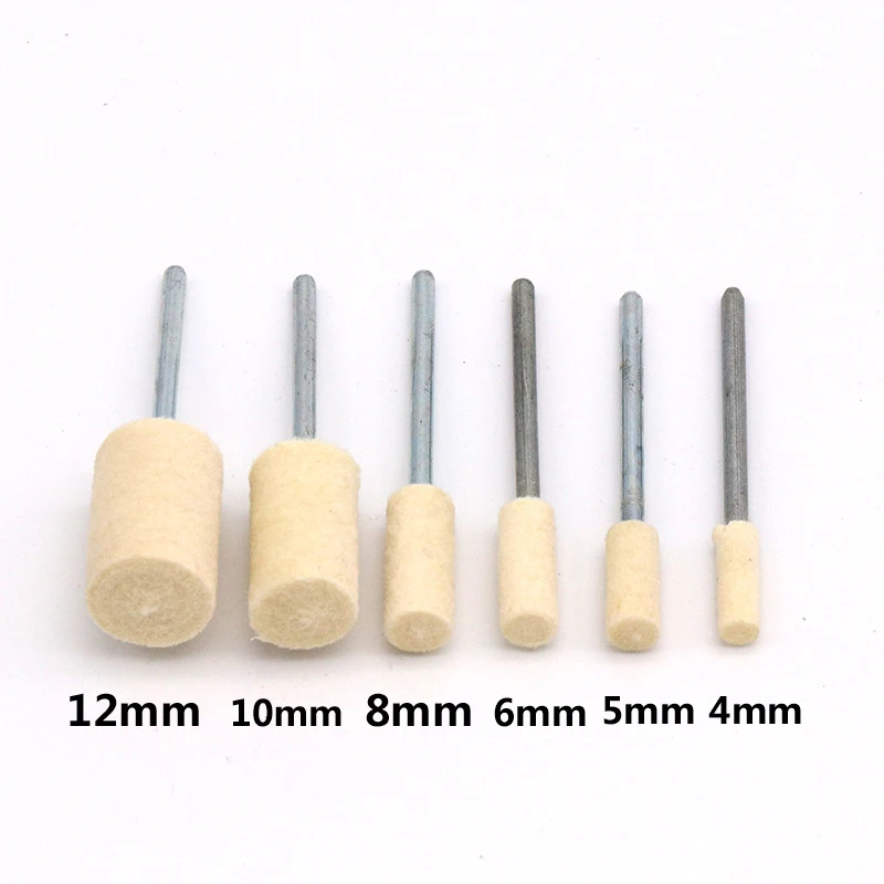 12pcs 4 5 6 8 10 12mm Diameter 2.35/3mm Shank Wool Felt Polishiing Buffing Wheel Dremel Jade Metal Mirror Surface Polishing Tool
12pcs 4 5 6 8 10 12mm Diameter 2.35/3mm Shank Wool Felt Polishiing Buffing Wheel Dremel Jade Metal Mirror Surface Polishing Tool