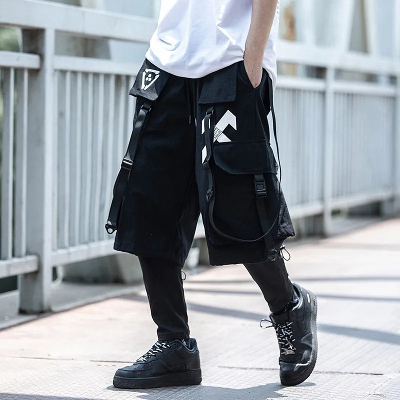 Tactical Ribbons Functional Cargo Black Pants Casual Joggers Men Fake two Pieces Trousers Ribbons Hip Hop Streetwear Techwear
Tactical Ribbons Functional Cargo Black Pants Casual Joggers Men Fake two Pieces Trousers Ribbons Hip Hop Streetwear Techwear