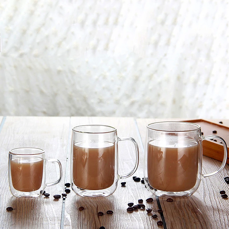 New Transparent Glass Coffee Cup Milk Whiskey Tea Beer Double Creative Heat Resistant Cocktail Vodka Wine Mug Tumbler Drinkware 
New Transparent Glass Coffee Cup Milk Whiskey Tea Beer Double Creative Heat Resistant Cocktail Vodka Wine Mug Tumbler Drinkware