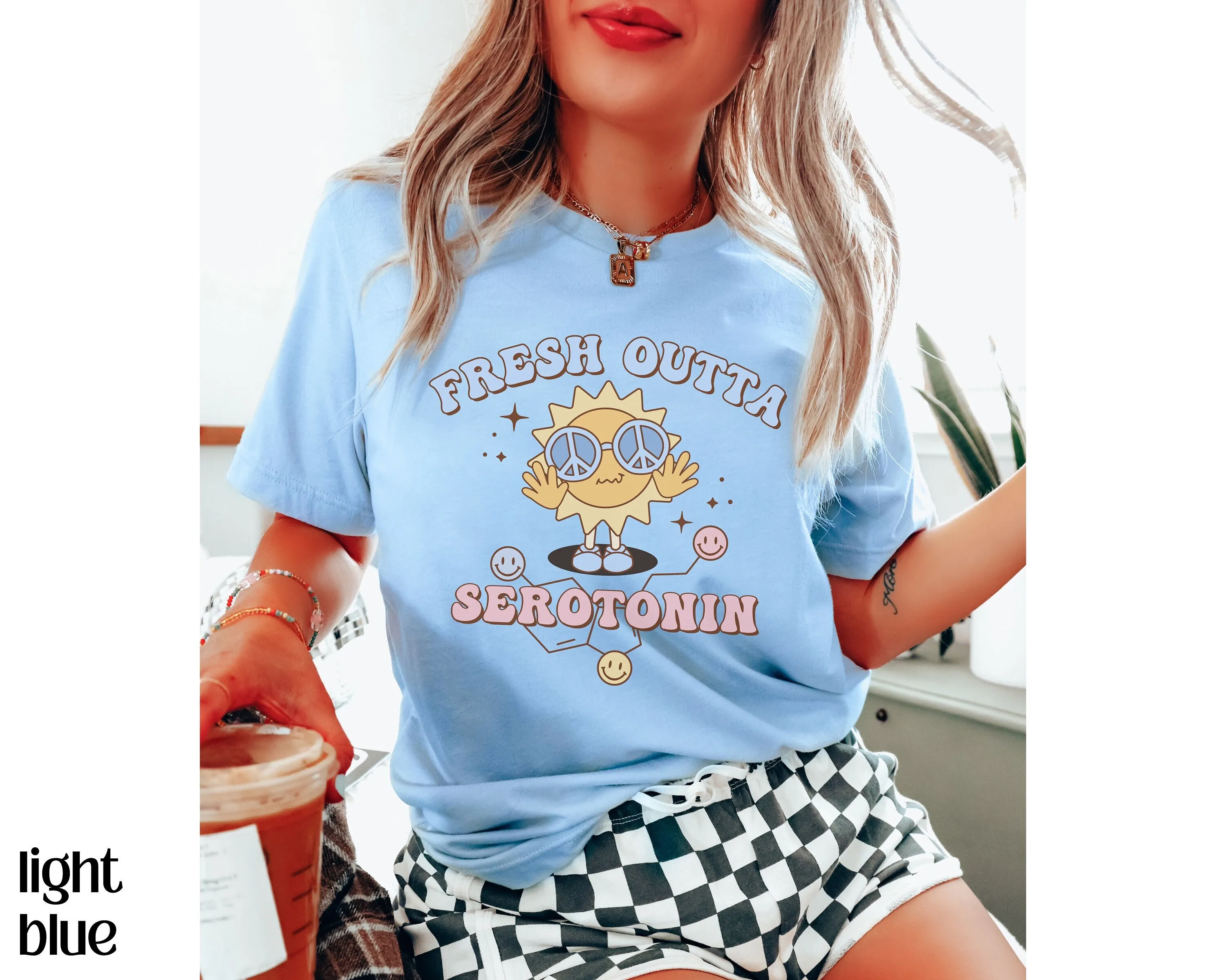 Ретро футболка с серотонином умственное здоровье солнце депрессия Love Yourself Take Your
