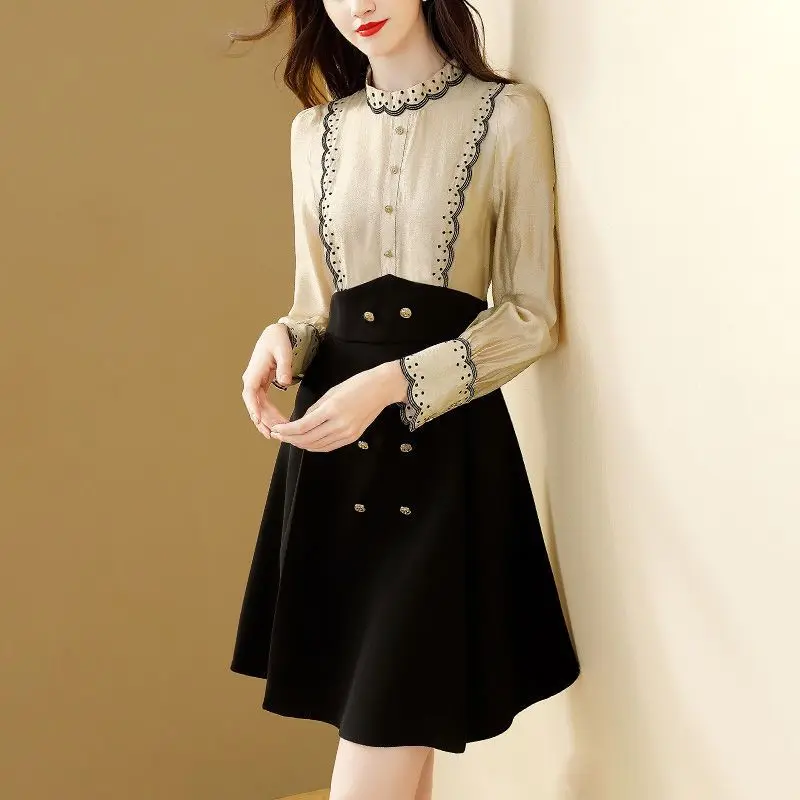 Spring and Summer 2013 New French Retro Hepburn Wind Temperament Elegant Slim Fake Two Pieces Long-sleeved Shirt Dress Female
Spring and Summer 2013 New French Retro Hepburn Wind Temperament Elegant Slim Fake Two Pieces Long-sleeved Shirt Dress Female