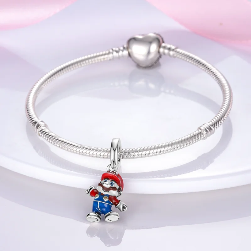 100% Real 925 Sterling Silver Mario Beaded charms Fit Original 925 Pandora Bracelet&Bangle For Women Birthday Fashion Jewelry Gi
100% Real 925 Sterling Silver Mario Beaded charms Fit Original 925 Pandora Bracelet&Bangle For Women Birthday Fashion Jewelry Gi