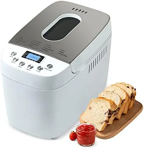 Bread Maker Machine 15-in-1 Automatic Bread Machine with Dual Kneading Paddles Breadmaker with Touch Panel&LCD Display,Glute Mil
Bread Maker Machine 15-in-1 Automatic Bread Machine with Dual Kneading Paddles Breadmaker with Touch Panel&LCD Display,Glute Mil