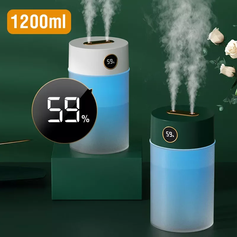 Double Nozzle Air Humidifier With LCD Display Essential Oil Aroma Diffuser Ultrasonic Humidifiers Aromatherapy Diffuser
Double Nozzle Air Humidifier With LCD Display Essential Oil Aroma Diffuser Ultrasonic Humidifiers Aromatherapy Diffuser