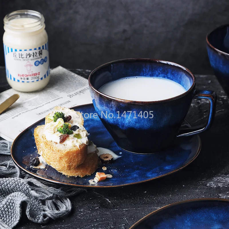 

Европейский Креативный Западный набор посуды для завтрака на одного человека, бытовая керамическая тарелка, чашка для молока миска для овсяной каши