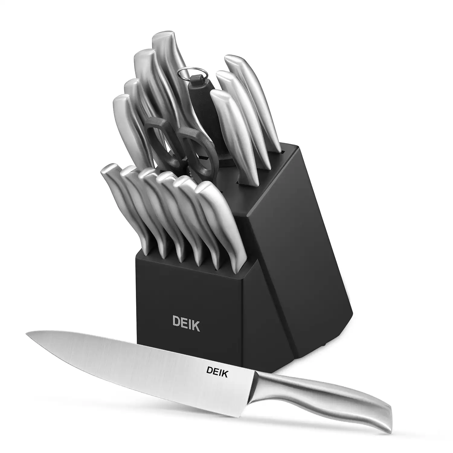 Knife Set , 16 Pieces Stainless Steel Hollow Handle Kitchen Cutlery Set with Block
Knife Set , 16 Pieces Stainless Steel Hollow Handle Kitchen Cutlery Set with Block