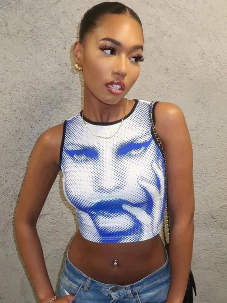 Women's 2023 Spring New Product Street Shoot 3D Effect Printed Slim Fit Open Umbilical Round Neck Tank Top
Women's 2023 Spring New Product Street Shoot 3D Effect Printed Slim Fit Open Umbilical Round Neck Tank Top