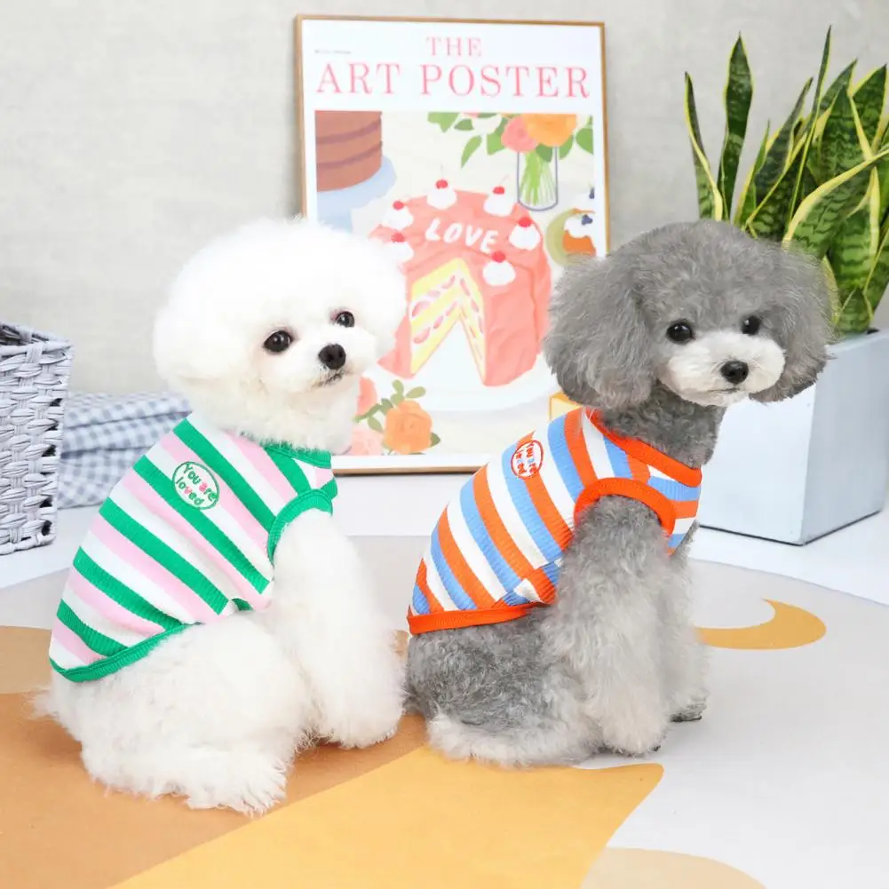 Cat T-shirt Bright Color Thin Sweat-absorbent Pet Vest Dog Sleeveless Clothes Pet Vest for Daily Wear 
Cat T-shirt Bright Color Thin Sweat-absorbent Pet Vest Dog Sleeveless Clothes Pet Vest for Daily Wear