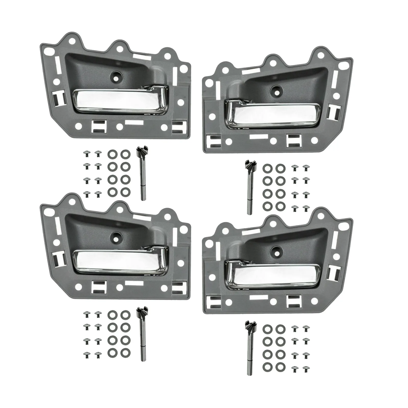 4 Set Inside Interior Door Handle Set for 2005-2011 Jeep Grand Cherokee Gray+Chrome (Front Rear Left Right 4 Doors)
4 Set Inside Interior Door Handle Set for 2005-2011 Jeep Grand Cherokee Gray+Chrome (Front Rear Left Right 4 Doors)