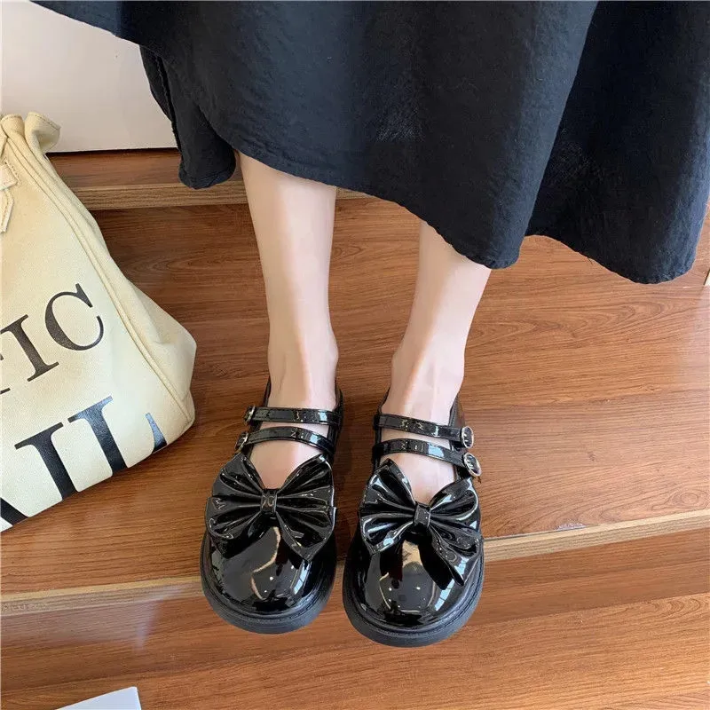 Туфли женские в стиле «Лолита», милая обувь Мэри Джейн, на платформе, с бантом, плоская подошва, готические лоферы с ремешком и пряжкой, черны...
Туфли женские в стиле «Лолита», милая обувь Мэри Джейн, на платформе, с бантом, плоская подошва, готические лоферы с ремешком и пряжкой, черны...