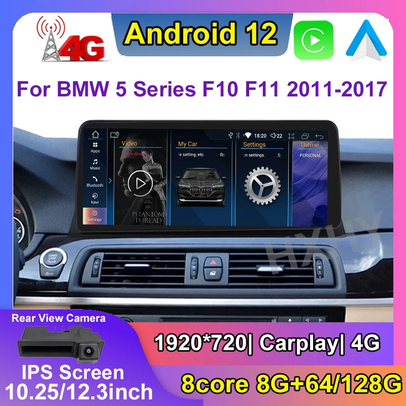 

12.3inch Android 12 Car DVD Player Multimedia Radio GPS Navi Audio Carplay For BMW 5 Series 520i F10 F11 (2011-2016) CIC NBT