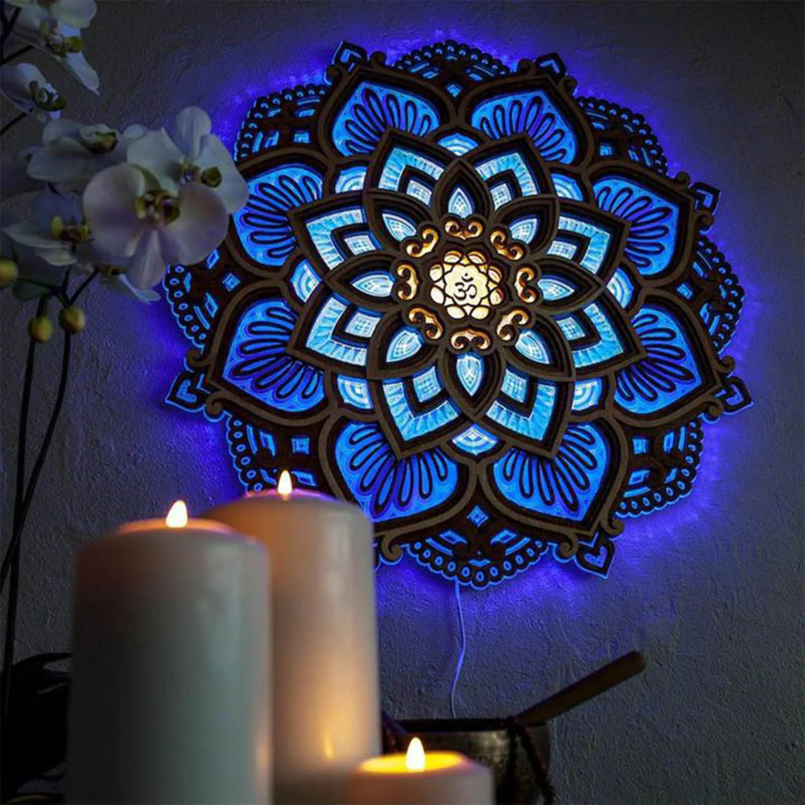 Mandala Yoga Room Night Light Atmosphere Lamp Multilayered Carved LED Living Room Decor Lamps Wall Panels Lamp Decor
Mandala Yoga Room Night Light Atmosphere Lamp Multilayered Carved LED Living Room Decor Lamps Wall Panels Lamp Decor