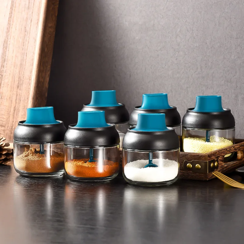 Kitchen Glass Spices Bottles Glass Sugar Salt Honey Storage Jar 280ml Seasoning Storage Box with Brush Spoon Lid Accessories 1Pc
Kitchen Glass Spices Bottles Glass Sugar Salt Honey Storage Jar 280ml Seasoning Storage Box with Brush Spoon Lid Accessories 1Pc