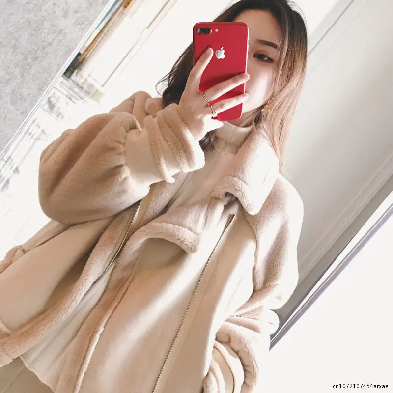 Замшевое пальто из искусственной кожи и овечьей шерсти, Женское пальто из овчины, парка, утепленная теплая мотоциклетная куртка, одежда с хл... 
Замшевое пальто из искусственной кожи и овечьей шерсти, Женское пальто из овчины, парка, утепленная теплая мотоциклетная куртка, одежда с хл...