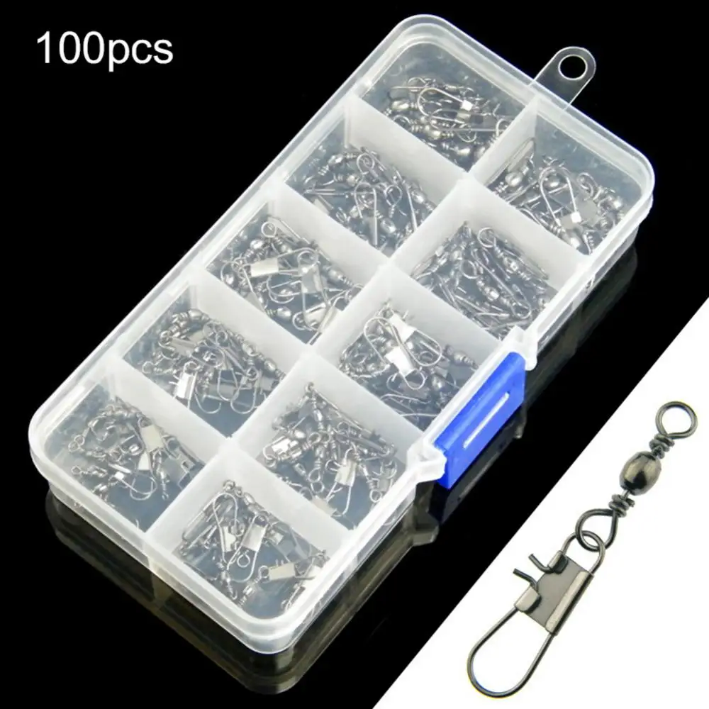 100Pcs Outdoor Fishing Snap Hooks Fastlock Barrel Swivel Safety Lure Connectors Fishing Accessories Fishhook Lure Swivels Tackle
100Pcs Outdoor Fishing Snap Hooks Fastlock Barrel Swivel Safety Lure Connectors Fishing Accessories Fishhook Lure Swivels Tackle