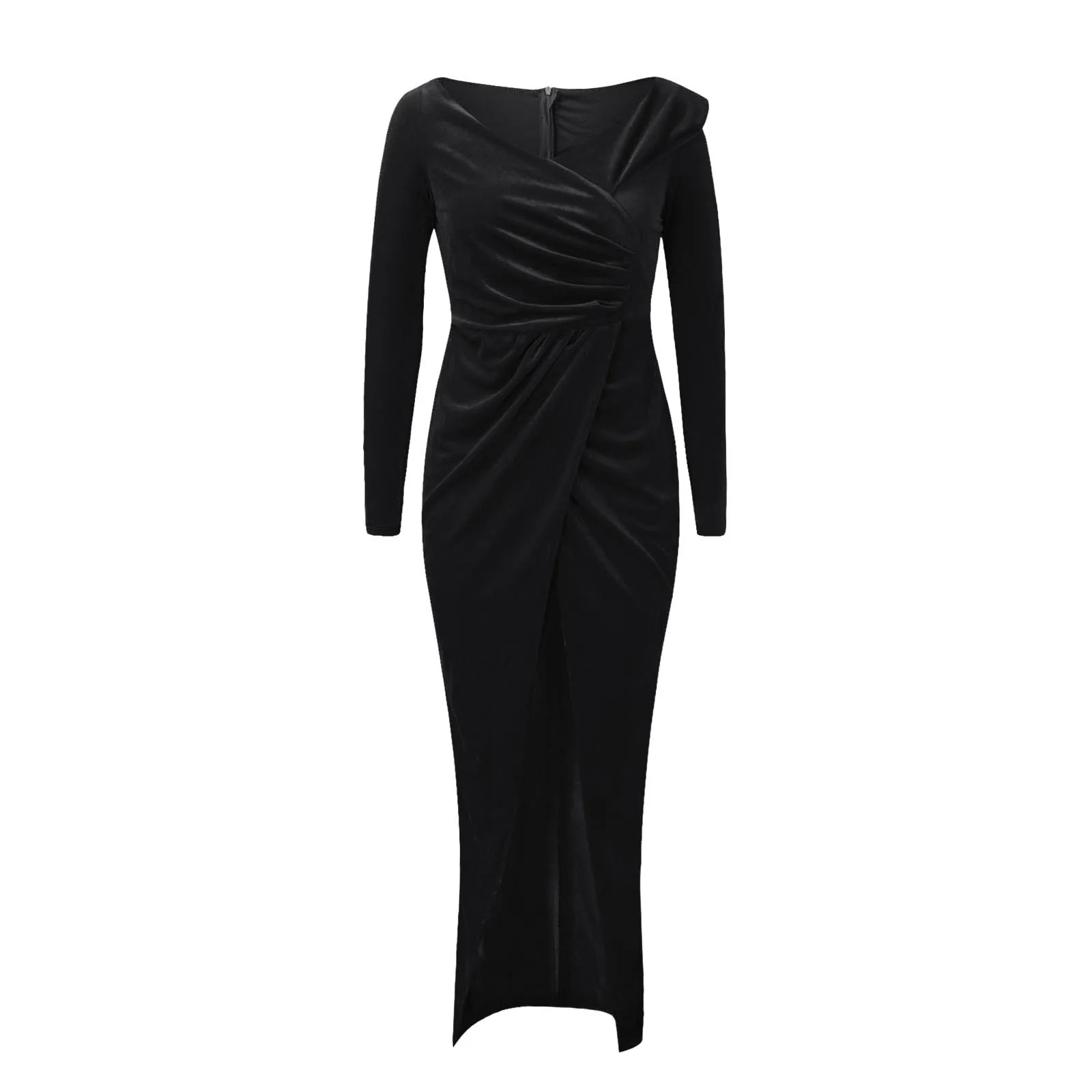 Women's Long Style Retro Style Gold Velvet Slit V Neck Long Sleeved Dress Annual Evening Long Dresses for Women Cocktail Elegant
Women's Long Style Retro Style Gold Velvet Slit V Neck Long Sleeved Dress Annual Evening Long Dresses for Women Cocktail Elegant