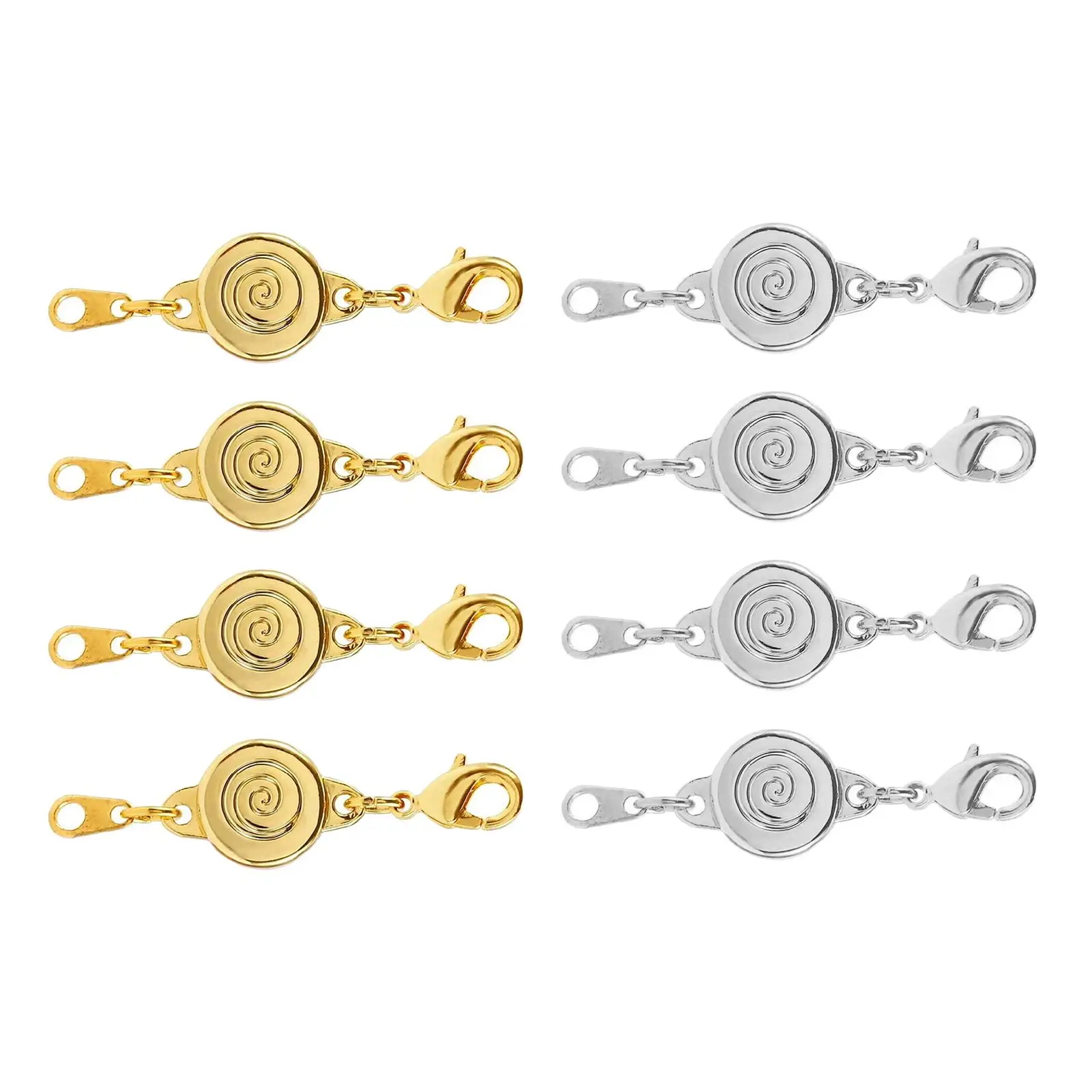 8Pcs Locking Clasp Extender Accessory Round Closures Bracelet Jewelry Clasp for Necklace DIY
8Pcs Locking Clasp Extender Accessory Round Closures Bracelet Jewelry Clasp for Necklace DIY