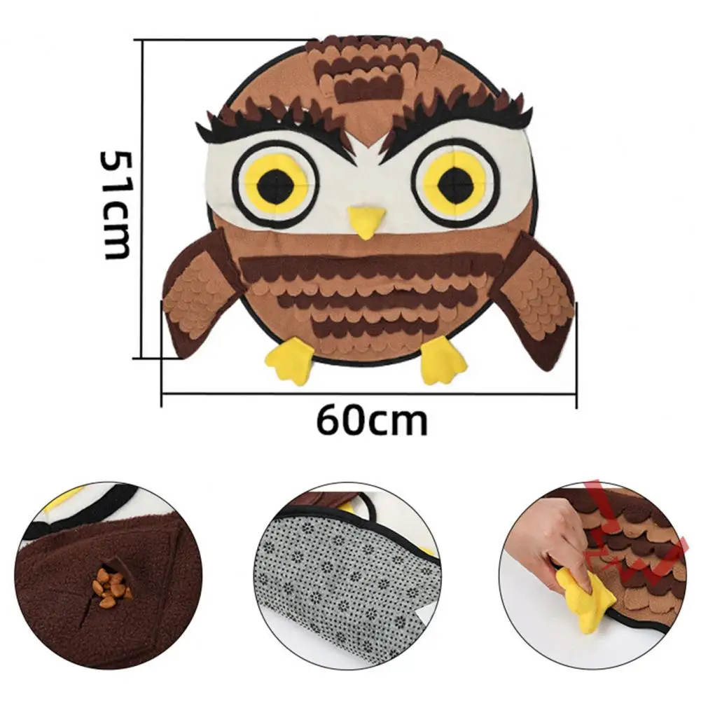 Practical Pet Training Mat Washable Snuffle Feeding Mat Non-slip Bottom Owl Appearance Pet Sniffing Pad Prevent Choking
Practical Pet Training Mat Washable Snuffle Feeding Mat Non-slip Bottom Owl Appearance Pet Sniffing Pad Prevent Choking