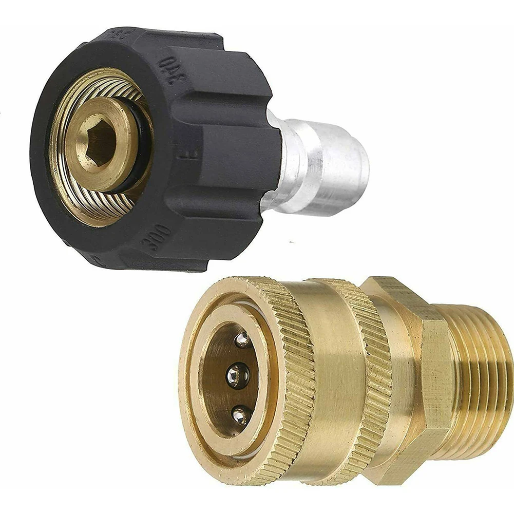 Pressure Washer Adapter M22 14mm 15mm Swivel To 3/8 Inch Quick Universal Garden Hose Fitting Quick Connector Coupler
Pressure Washer Adapter M22 14mm 15mm Swivel To 3/8 Inch Quick Universal Garden Hose Fitting Quick Connector Coupler