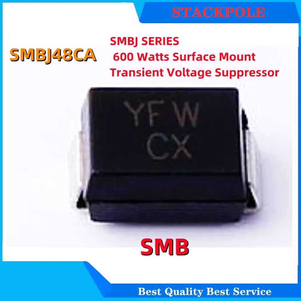 20PCS SMBJ48CA Marking : CX SMB 600 Watts Surface Mount Transient Voltage Suppressor
20PCS SMBJ48CA Marking : CX SMB 600 Watts Surface Mount Transient Voltage Suppressor