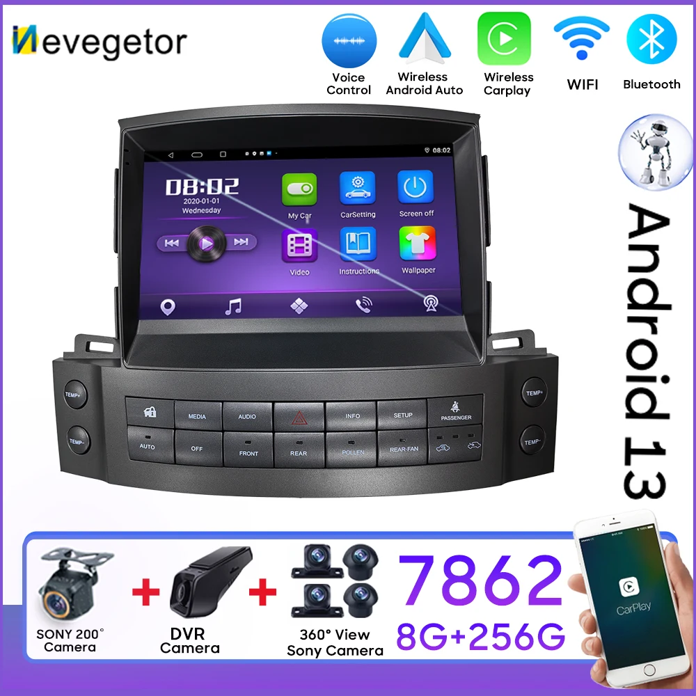 7862 Android 13 для Lexus LX570 J200 3 Ill 2007 - 2015 автомобильный радиоплеер 8 ядер GPS навигация MirrorLink задняя камера Carplay
7862 Android 13 для Lexus LX570 J200 3 Ill 2007 - 2015 автомобильный радиоплеер 8 ядер GPS навигация MirrorLink задняя камера Carplay