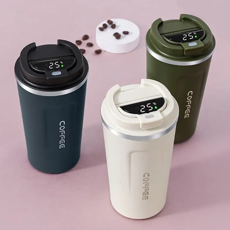510ml Thermos Coffee Mug Stainless Steel Coffee Cup Temperature Display Vacuum Flask Thermal Tumbler Insulated Cup Water Bottle 
510ml Thermos Coffee Mug Stainless Steel Coffee Cup Temperature Display Vacuum Flask Thermal Tumbler Insulated Cup Water Bottle
