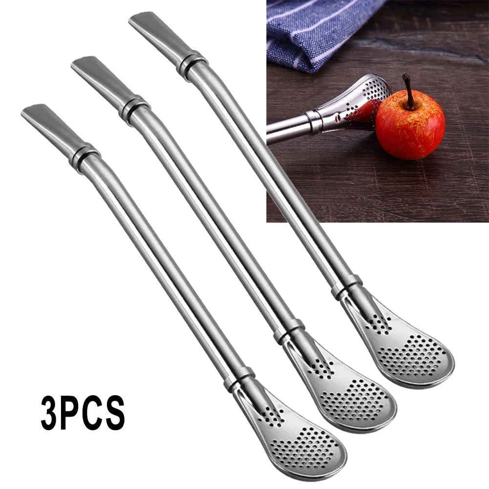 3pcs Stainless Steel Drinking Straw Filter Spoons For Stirring Filter Coffee Spoon Stirring Tea Filter Kitchen Accessories
3pcs Stainless Steel Drinking Straw Filter Spoons For Stirring Filter Coffee Spoon Stirring Tea Filter Kitchen Accessories