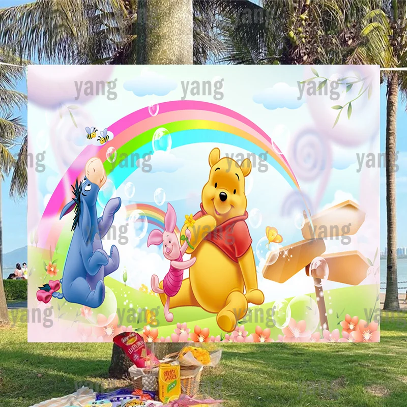 Boy Winnie Bear Tigger Piglet Custom Disney Rainbow Outdoor Backdrop Photo Wall Party Banner Baby Shower Background Birthday
Boy Winnie Bear Tigger Piglet Custom Disney Rainbow Outdoor Backdrop Photo Wall Party Banner Baby Shower Background Birthday