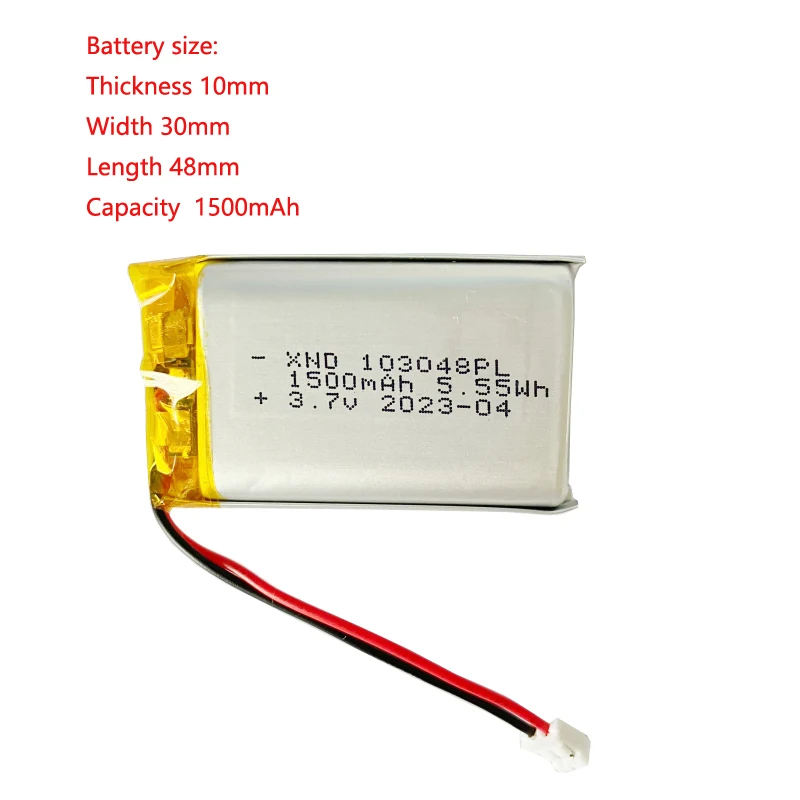 High Quality 103048 1500mah 103050 3.7v Rechargeable Lithium-Ion Li-Polymer Battery For Communication , Beauty Equipment, Massag
High Quality 103048 1500mah 103050 3.7v Rechargeable Lithium-Ion Li-Polymer Battery For Communication , Beauty Equipment, Massag