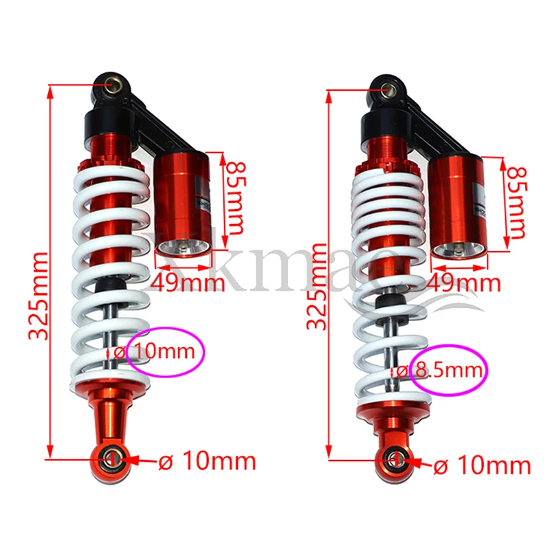 325MM front and rear shock absorber shock absorber suspension for motorcycle ATV-125 250cc tunnel off-road motorcycle
325MM front and rear shock absorber shock absorber suspension for motorcycle ATV-125 250cc tunnel off-road motorcycle