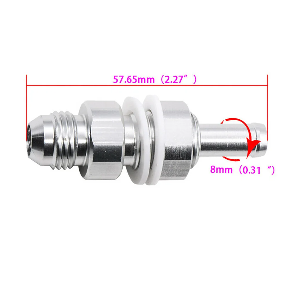 Auto Parts 6AN Bulkhead To 5/16 Hose Barb Fuel Pump Tank Adapter Silver Great For Fuel Tanks And Fuel Cells Fuel Tank Fitting
Auto Parts 6AN Bulkhead To 5/16 Hose Barb Fuel Pump Tank Adapter Silver Great For Fuel Tanks And Fuel Cells Fuel Tank Fitting