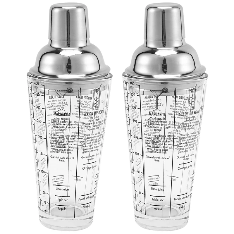 2 шт., шейкер для коктейлей, 400 мл 
2 шт., шейкер для коктейлей, 400 мл