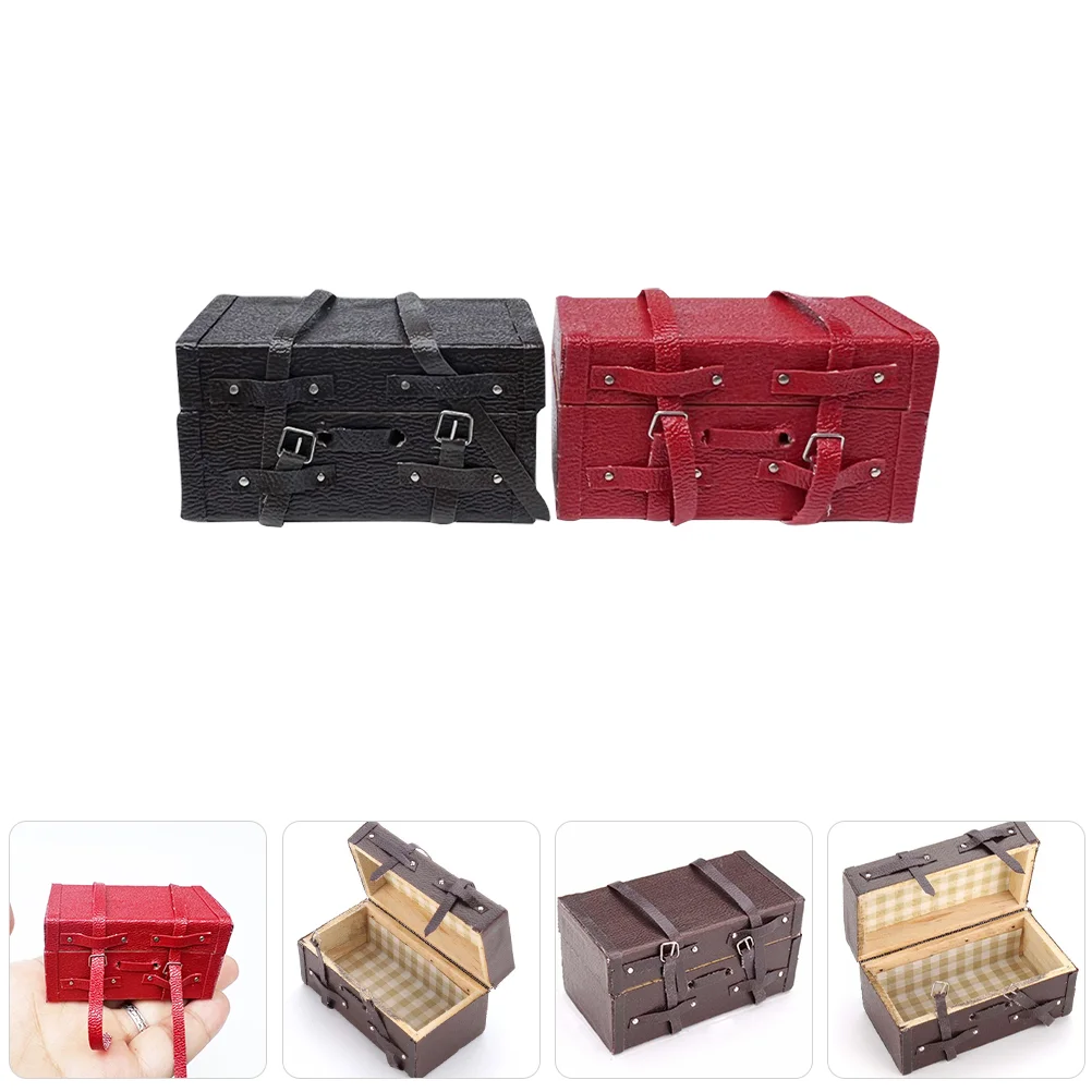 2Pcs House Miniature Suitcase House Accessory Miniature Vintage Suitcase Mini Wooden Case
2Pcs House Miniature Suitcase House Accessory Miniature Vintage Suitcase Mini Wooden Case